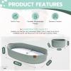 imageBaby Changing Basket for Baby Dresser Moses Basket for Babies Cotton Rope Diaper Changing Basket Unisex Baby Moses Basket Foam Diaper Changing Pad for Dresser Changing Table Topper for DresserLily Green