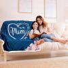 imageMothers Day Blanket Gifts for Mom from Daughter Son Mothers Day Mom Birthday Gifts Gift for Grandma Aunt Wife Daughter Soft Throw Sherpa BlanketBlue Mom Blanket