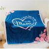 imageMothers Day Blanket Gifts for Mom from Daughter Son Mothers Day Mom Birthday Gifts Gift for Grandma Aunt Wife Daughter Soft Throw Sherpa BlanketBlue Mom Blanket