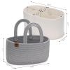 imagePeraBella Diaper Caddy Organizer 2in1 Design Maximum Versatility Neutral Color Cool Gray Diaper Changing Product