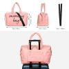 imagePeraBella Extra Large Pink Handwritten Tote Bag for Hospital Mom Diaper Bag Maternity Bag for Labor and Delivery Essentials New Moms