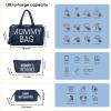 imagePeraBella Mommy Bag for Hospital Mom Bag Diaper Bag Tote Mommy Hospital Bag Maternity Bag for Hospital Baby Shower Momma Diaper Bag  Blue