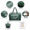 imagePeraBella Mommy Bag for Hospital Mommy Hospital Bags for Labor and Delivery Mom Bag Baby Bag  Maternity Bag for Hospital Momma Diaper Bag  Green