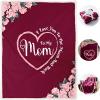 imagePeraBella Throw Blanket Sherpa BlanketRed Mom Blanket