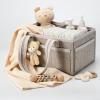 imagePeraBella XL Diaper Caddy Organizer With Handle Baby Shower Gifts Basket Bag Registry Search Must Haves Items Newborn Girl Boy Nursery Storage Organizer Baby Bag Essentials Car Diaper Caddy CartOatmeal