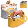 imagePeraBella Diaper Caddy Organizer for Changing Table Cotton Rope Basket for Boys Nursery Portable Diaper Storage  2 PCS Set