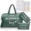 imagePeraBella Mommy Bag for Hospital Mommy Hospital Bags for Labor and Delivery Mom Bag Baby Bag  Maternity Bag for Hospital Momma Diaper Bag  Green