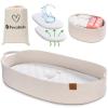 imageBaby Changing Basket for Baby Dresser Moses Basket for Babies Cotton Rope Diaper Changing Basket Unisex Baby Moses Basket Foam Diaper Changing Pad for Dresser Changing Table Topper for DresserSilky White