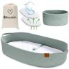 imageBaby Changing Basket for Baby Dresser Moses Basket for Babies Cotton Rope Diaper Changing Basket Unisex Baby Moses Basket Foam Diaper Changing Pad for Dresser Changing Table Topper for DresserLily Green
