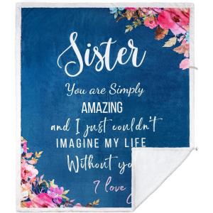 imageSister Birthday Gifts from Sister Best Gifts for Sisters for Christmas from Sisters Cool Sisters Gifts from Sister Sherpa Throw Sister Blanket Best Sister Ever Gifts for Sister from Brother