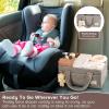 imagePeraBella Baby Diaper Caddy Organizer with Handle Boy ampamp Girl Shower Gift Basket Portable Diaper Storage Basket Bin for Wipes Newborn Baby Essentials Registry Search Must Haves Car Caddy OrganizerGray