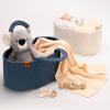 imagePeraBella Baby Diaper Caddy Organizer Cotton Rope Diaper Basket for Boys Nursery Portable Diaper Storage  2 PCS SetMarine Blue