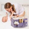 imagePeraBella Baby Diaper Caddy Organizer Baby Basket Shower Gift Portable Changing Table Basket Postpartum Caddy amp Tote Bag Pouch Newborn Boy amp Girl Nursery Essentials Registry Car Diaper OrganizerLavender