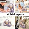 imagePeraBella Baby Diaper Caddy Organizer Baby Basket Shower Gift Portable Changing Table Basket Postpartum Caddy amp Tote Bag Pouch Newborn Boy amp Girl Nursery Essentials Registry Car Diaper OrganizerLavender