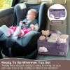 imagePeraBella Baby Diaper Caddy Organizer Baby Basket Shower Gift Portable Changing Table Basket Postpartum Caddy amp Tote Bag Pouch Newborn Boy amp Girl Nursery Essentials Registry Car Diaper OrganizerLavender