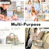 imagePeraBella Baby Diaper Caddy Organizer Baby Basket Shower Gift Portable Changing Table Basket Postpartum Caddy amp Tote Bag Pouch Newborn Boy amp Girl Nursery Essentials Registry Car Diaper OrganizerSage Green